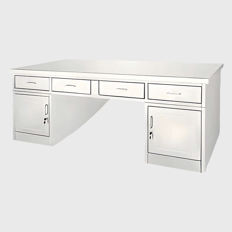 منضدة عمل من الفولاذ المقاوم للصدأ للمستشفى مع أدراج