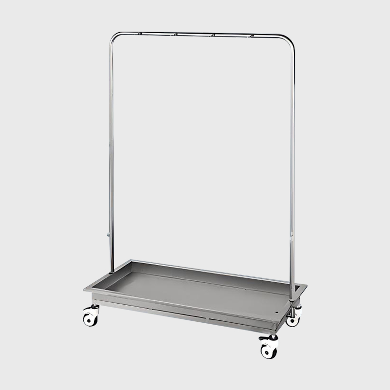 رف ممسحة طبية متحرك من الفولاذ المقاوم للصدأ